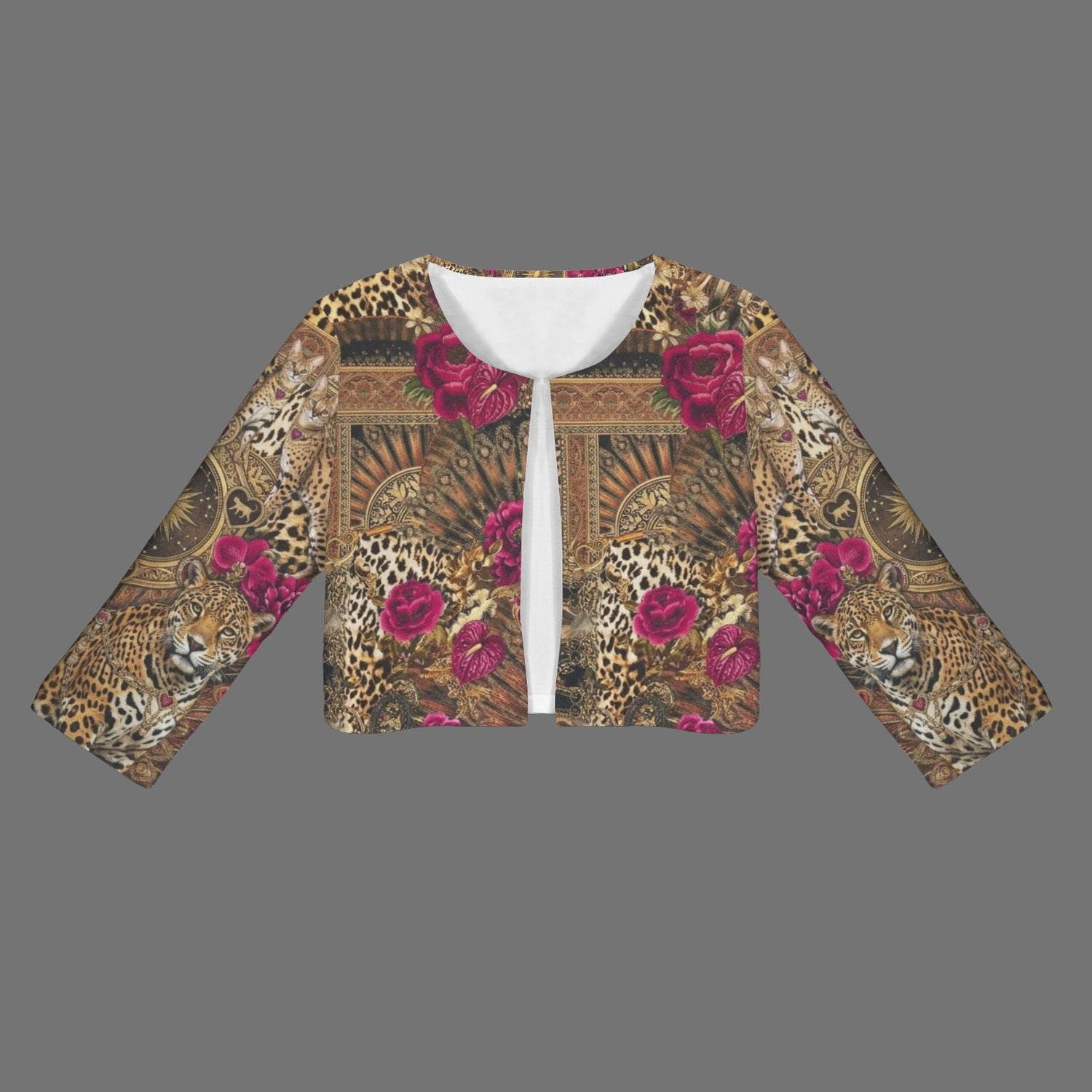Opulent Leopard Cropped Jacket