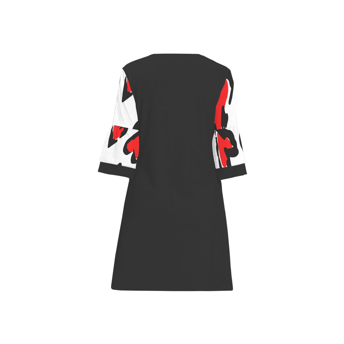 Se Son Rose Heart Dress White Black Back