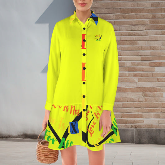 LINFA T SHIRT DRESS Bright Yellow