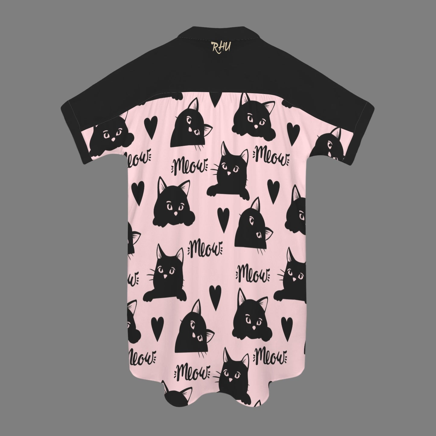 Black Cats T-Shirt Dress