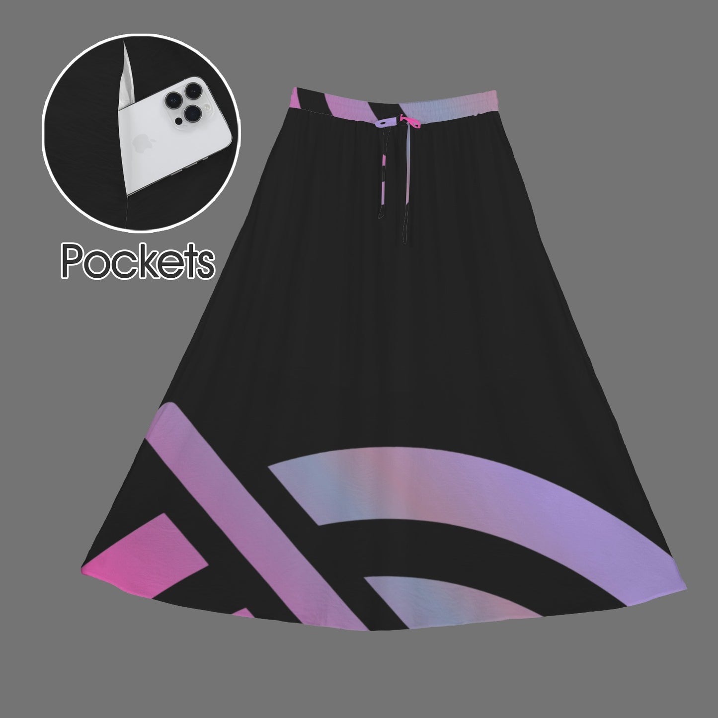 Long Skirt Black Disc
