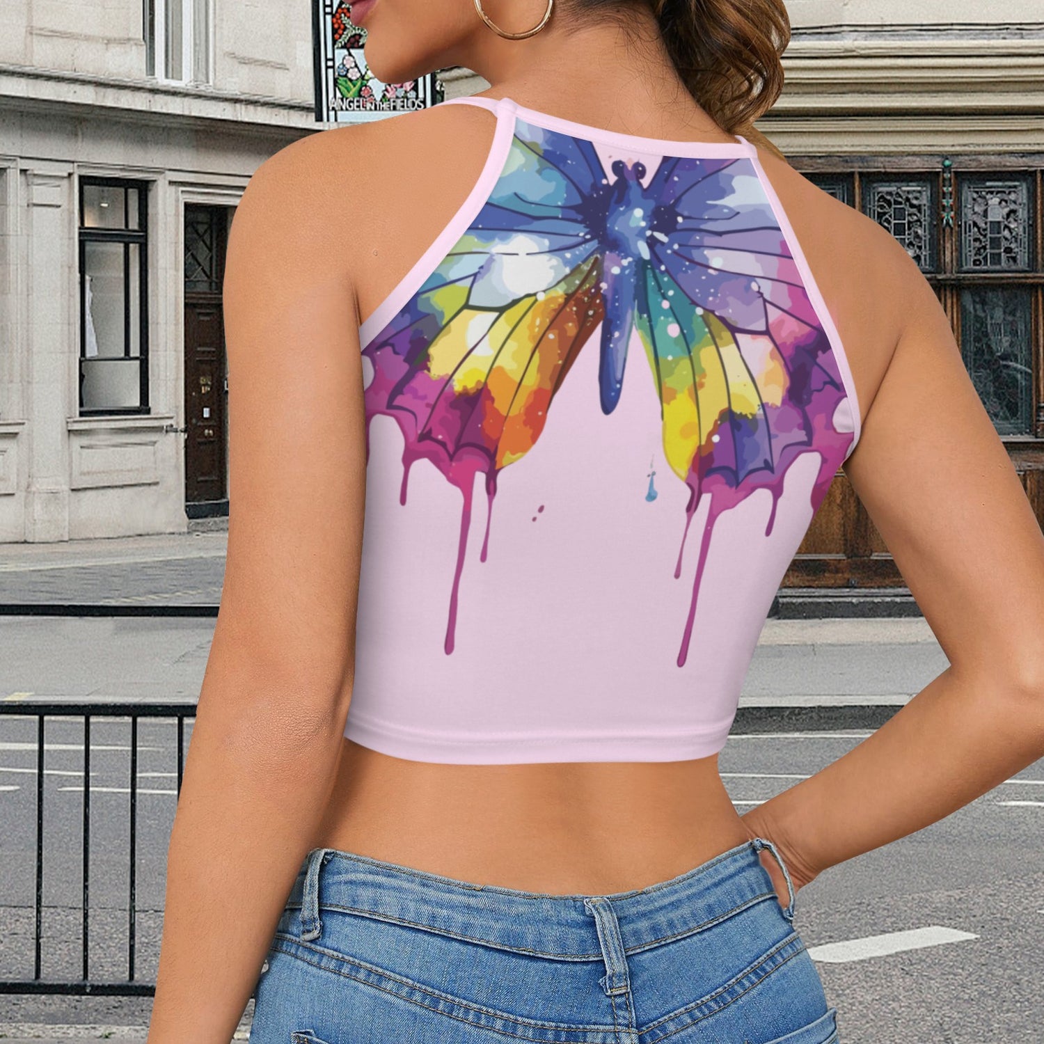 S-Witch Up Top Butterfly Back Light Pink V2