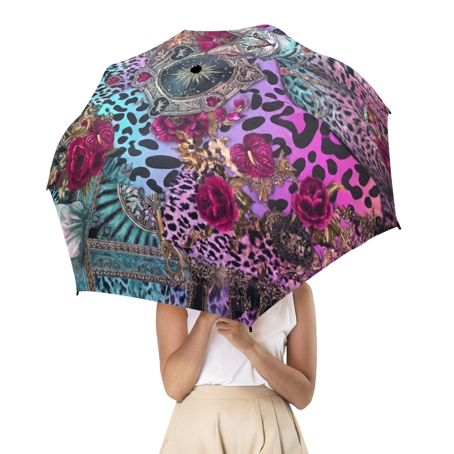 turchese leopard Savannah umbrella