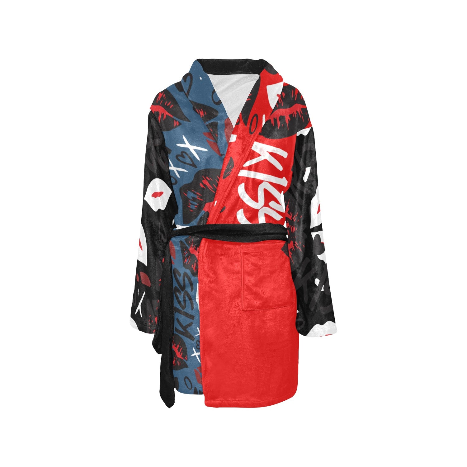 Night  Robe Black Blue Red