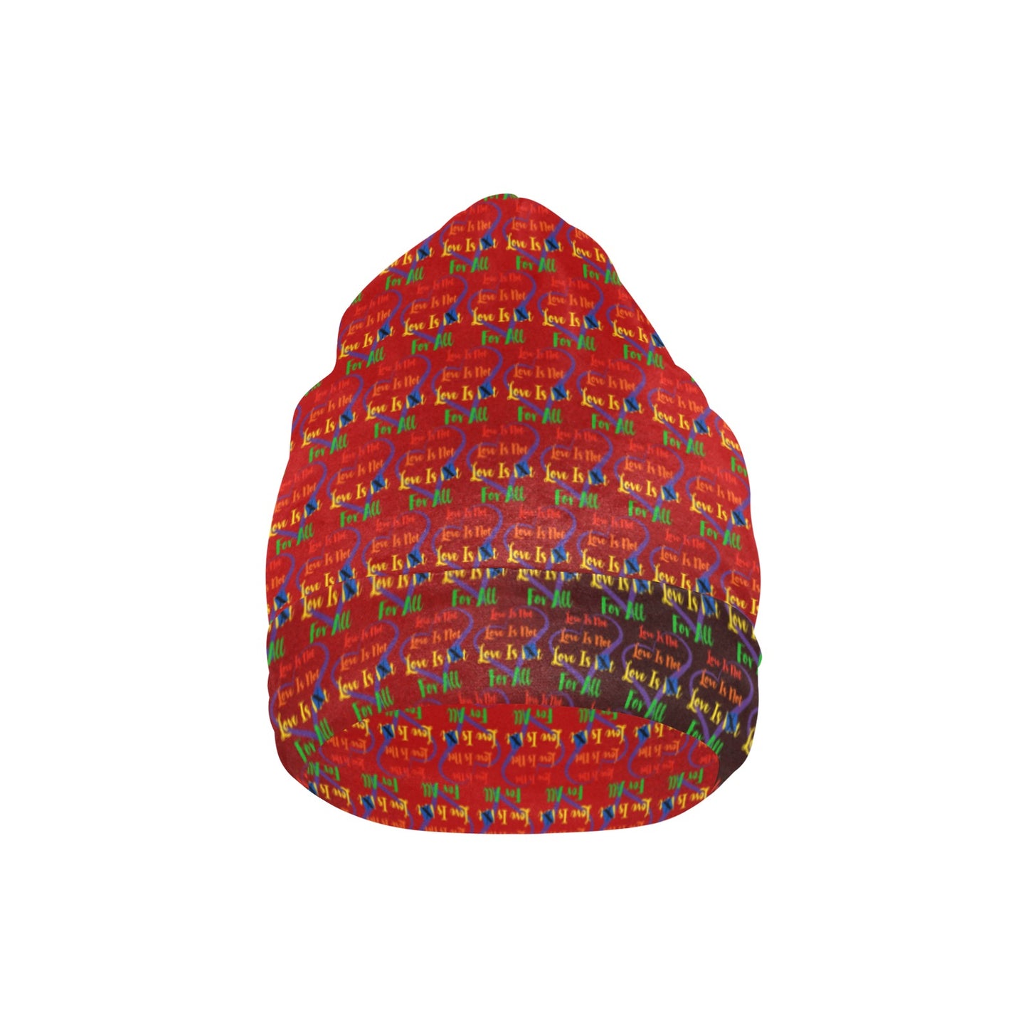 LINFA Little Hearts Red Fading Black Beanie