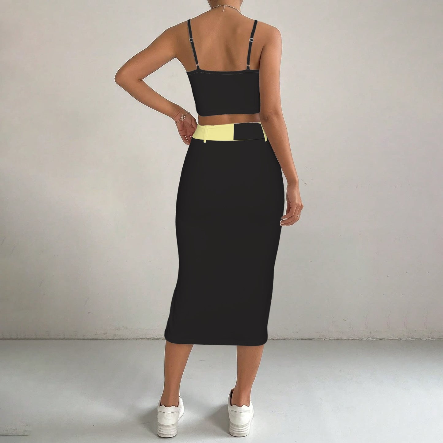 Cami Skirt S-Witch Up Black Yellow