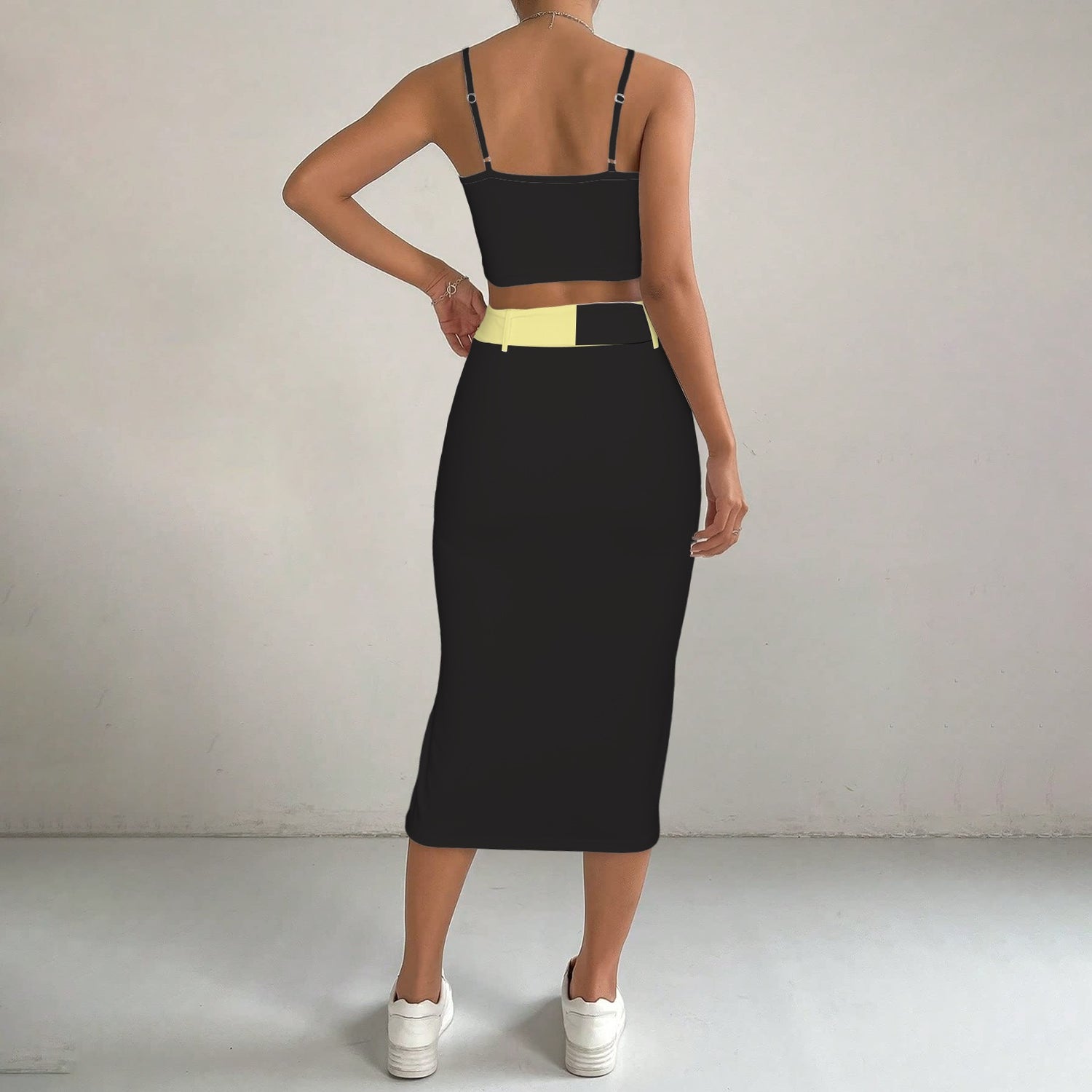 Cami Skirt S-Witch Up Black Yellow