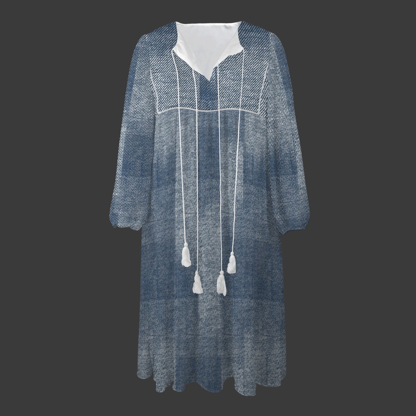 Jeans Patches Long Dress