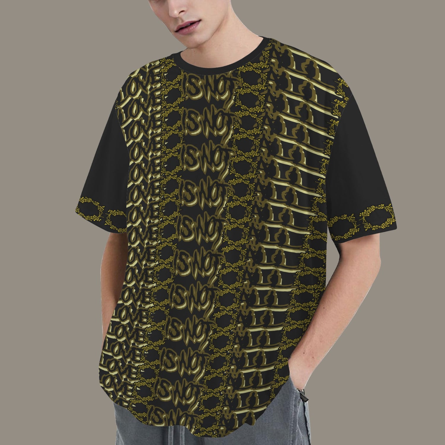 LINFA T-SHIRT BROWN BLACK