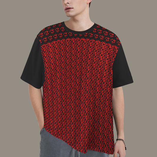 PUNK T-SHIRT RED BLACK