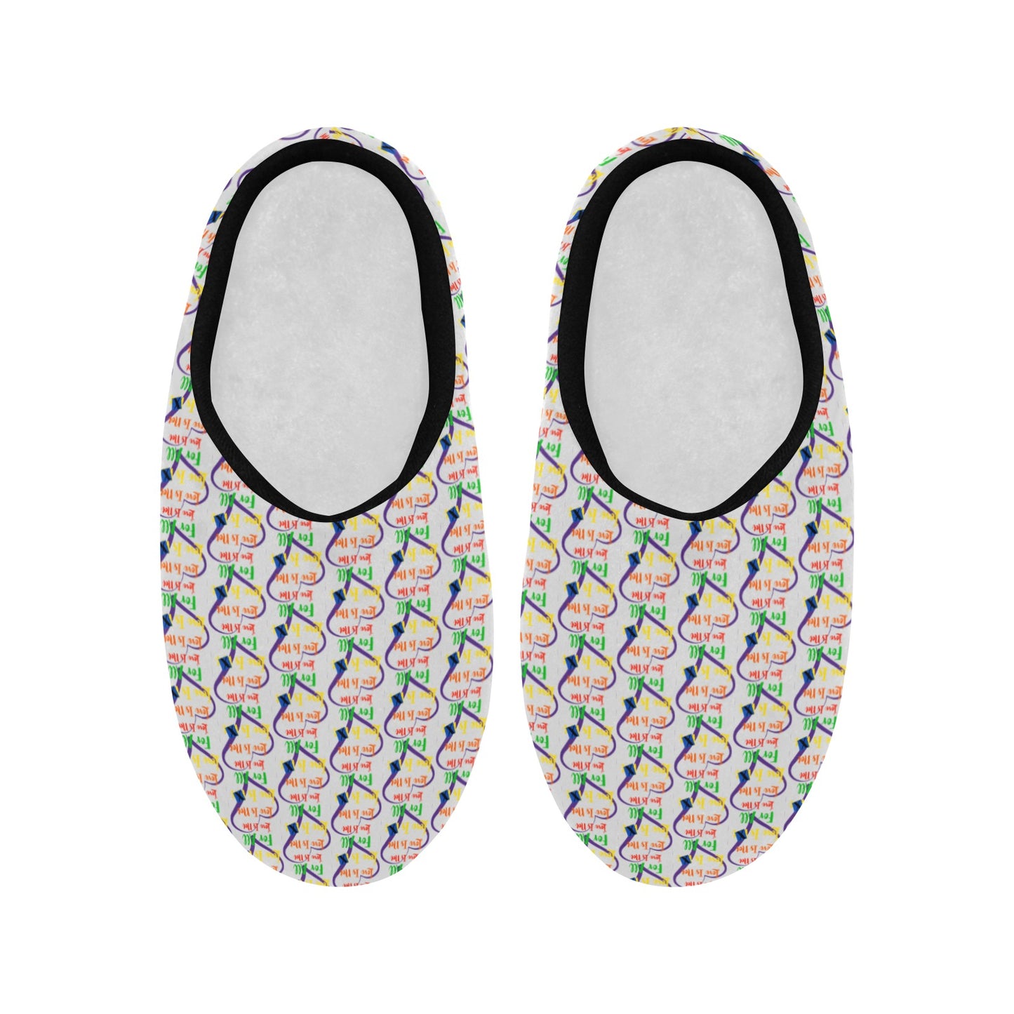 LINFA Little Hearts Non-Slip Slippers Silver Moon