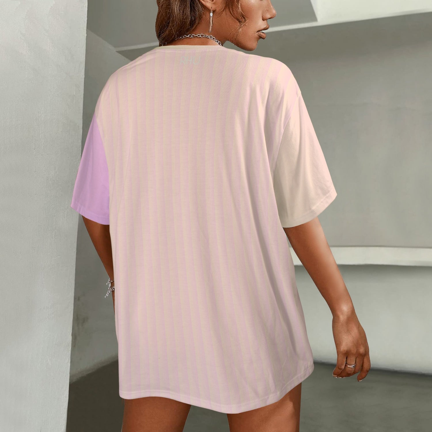 HSM T-shirt Skeleton Pink Yellow fade