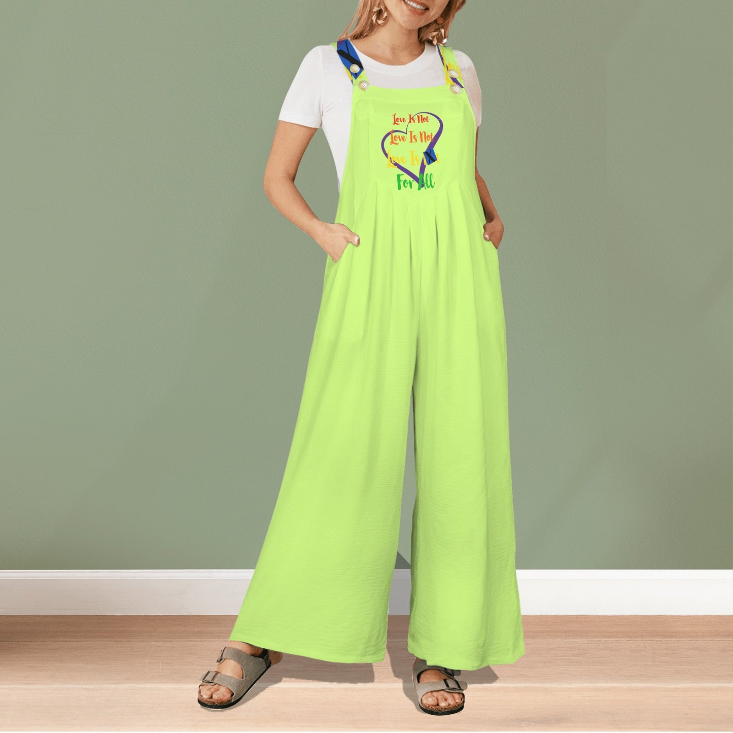 LINFA Jumpsuit Pale Green Charcoral