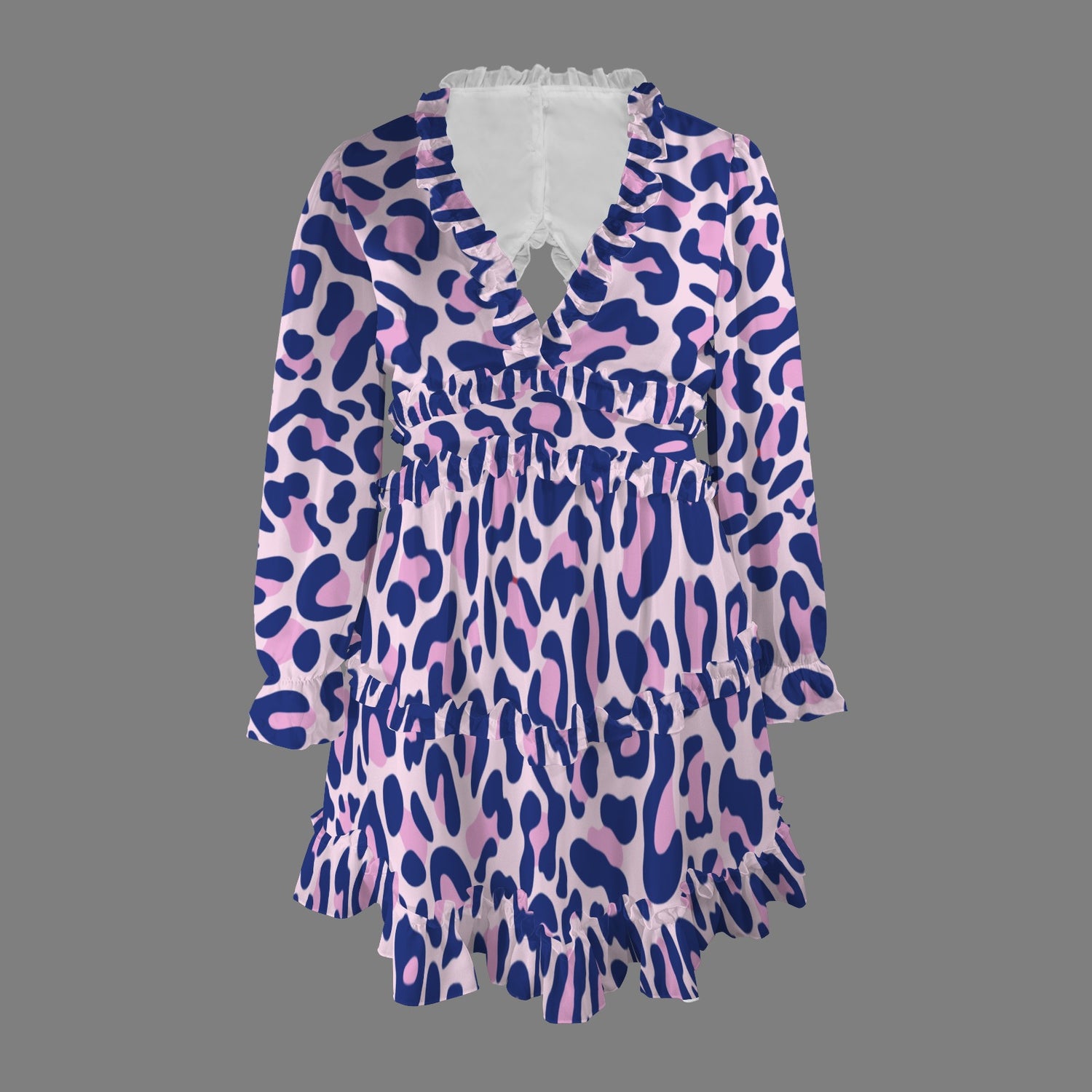 Blue Pink Leopard Dress