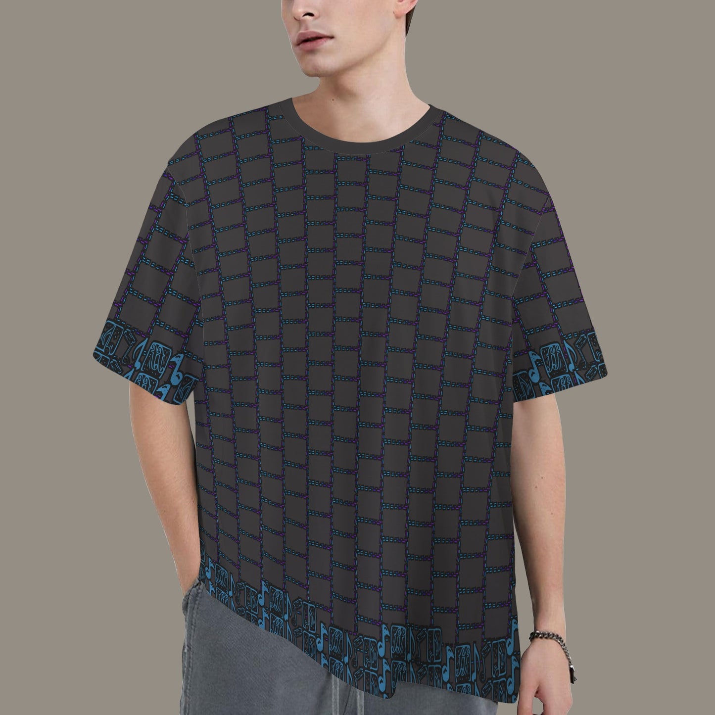 Hidden Name T-shirt Dark Grey Notes