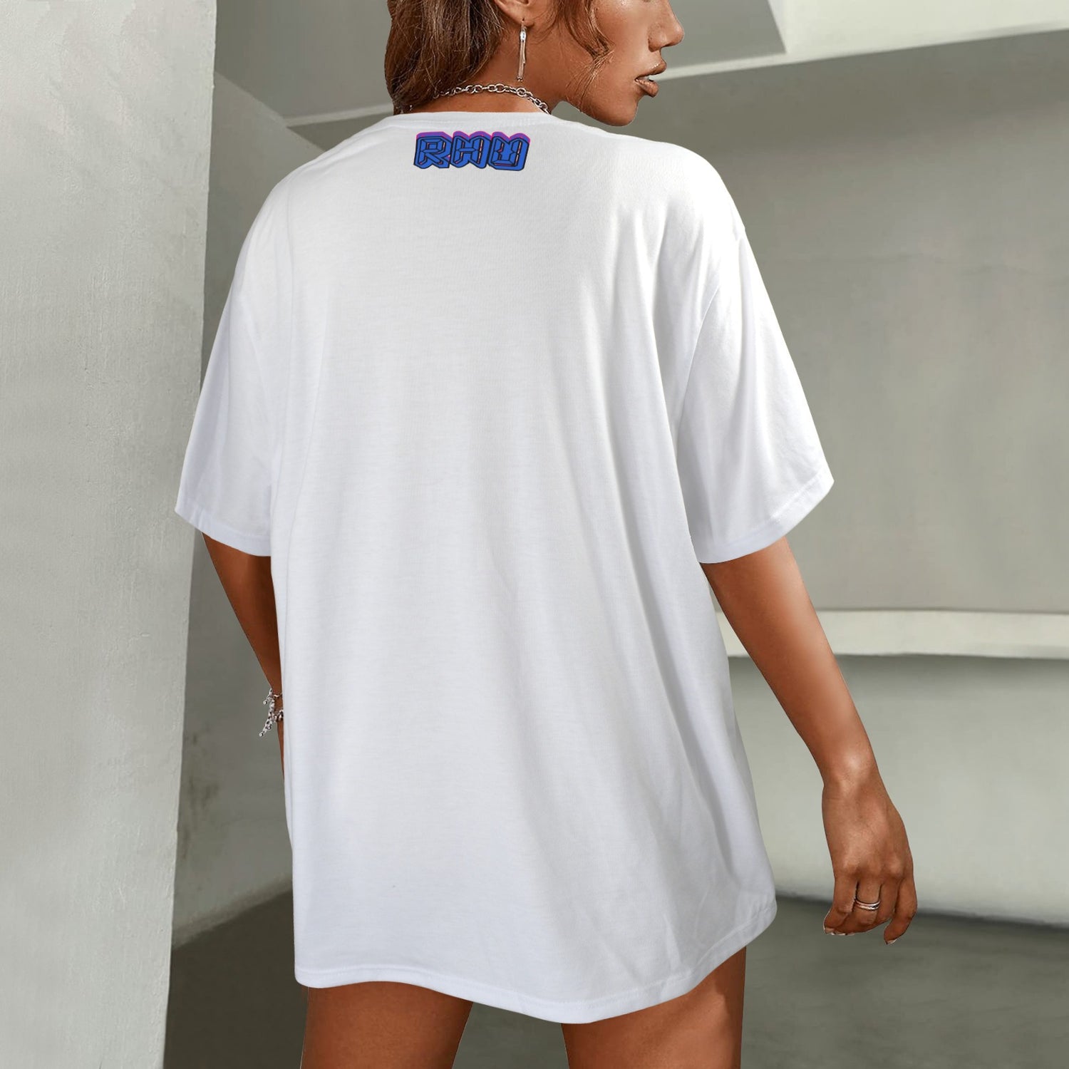 FUCK OFF SILICON PINK BLUE WHITE T-SHIRT