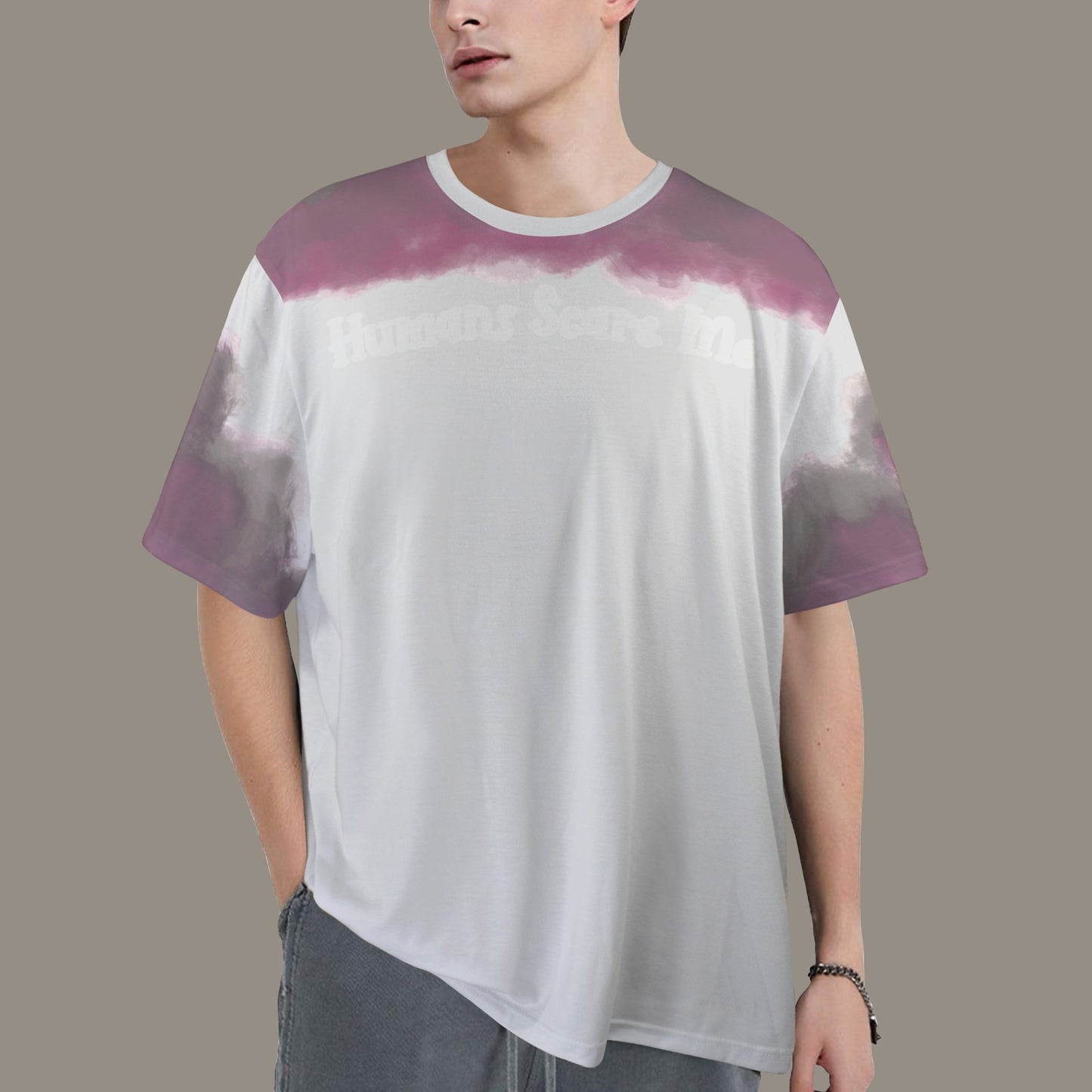 Humans Scare Me Jimmy Cloud Unisex T-Shirt Light Grey