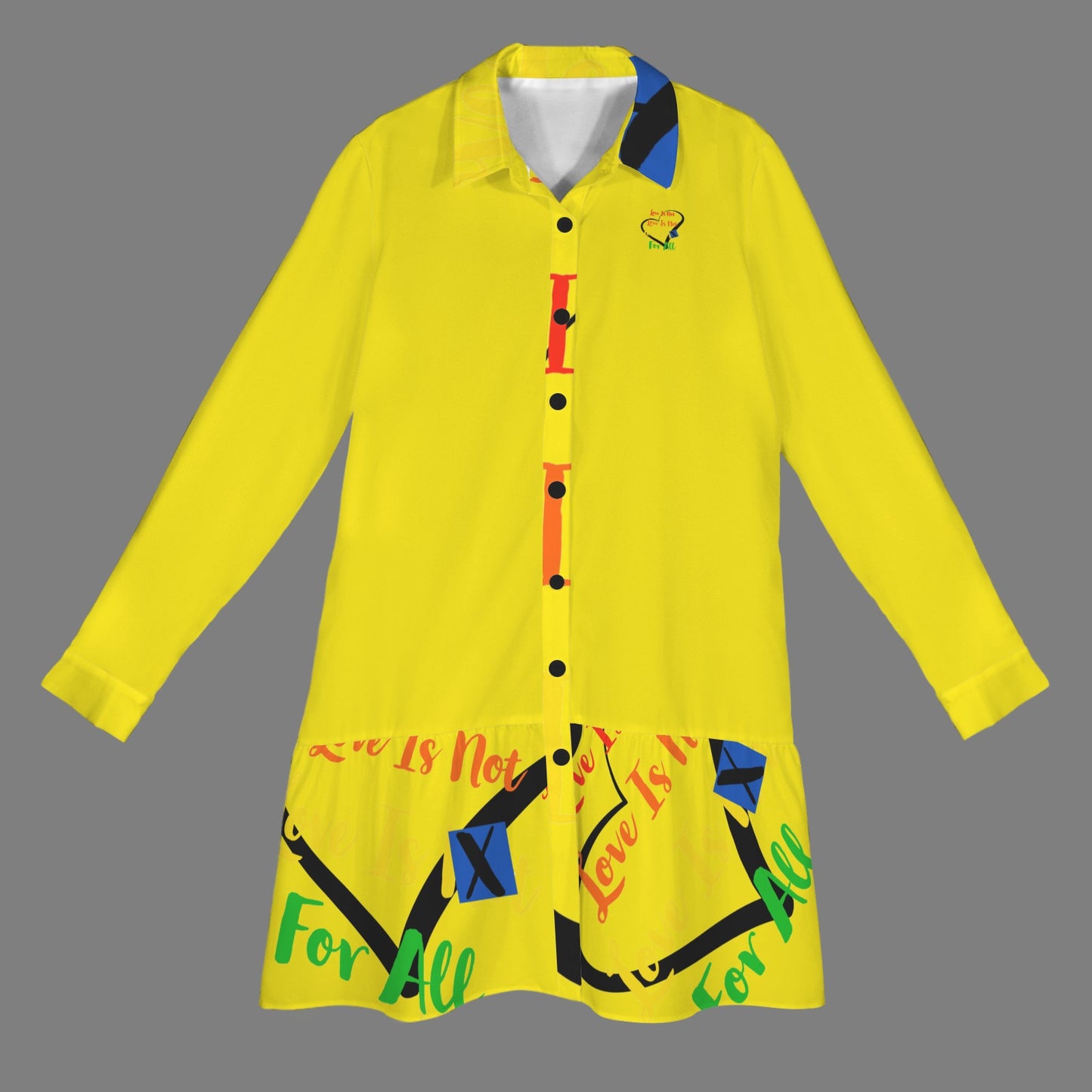 LINFA T SHIRT DRESS YELLOW HEART