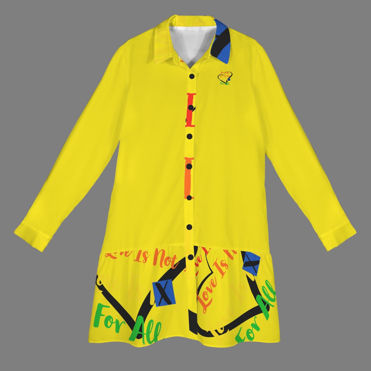 LINFA T SHIRT DRESS YELLOW HEART
