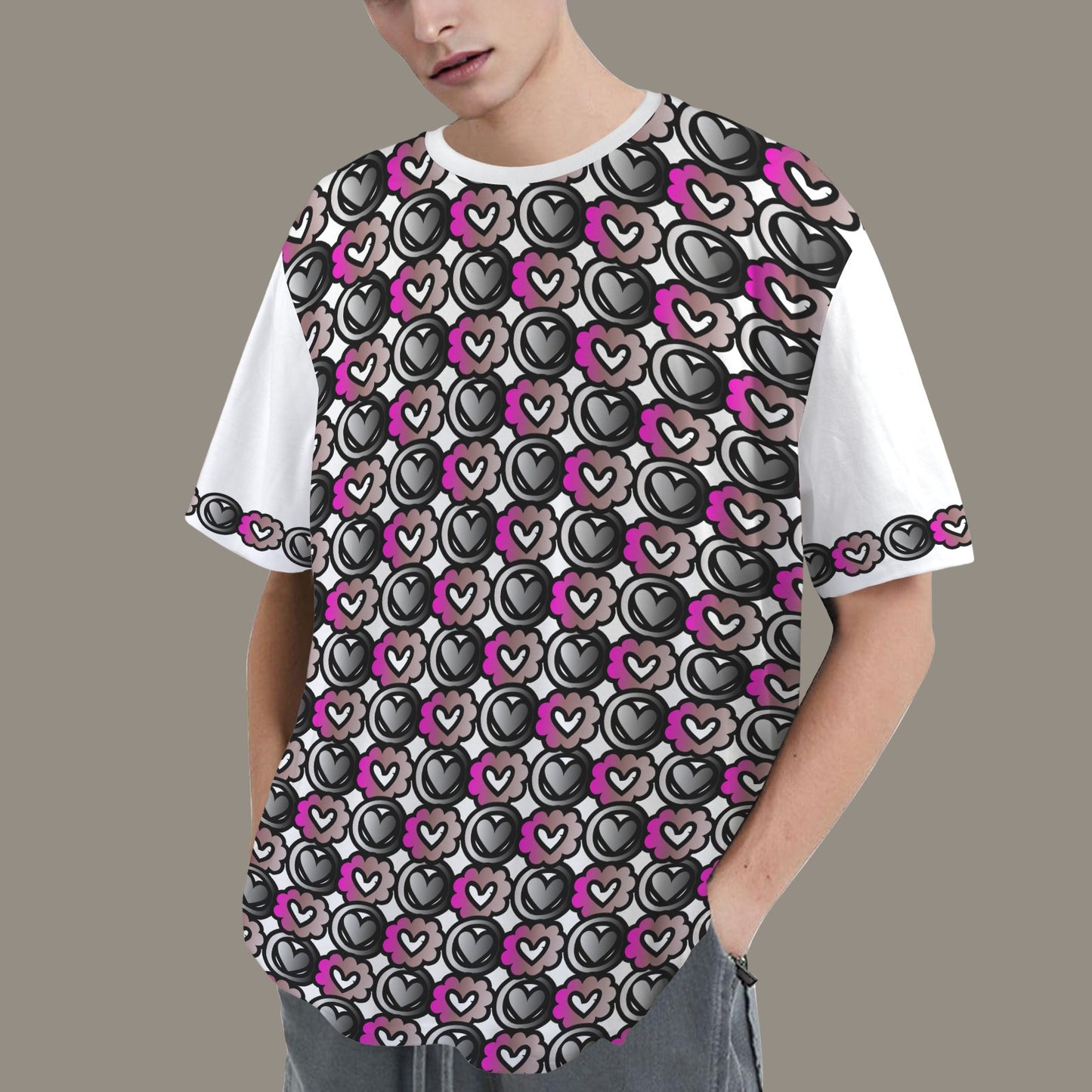 SE SON ROSE T-SHIRT - HEARTS WHITE