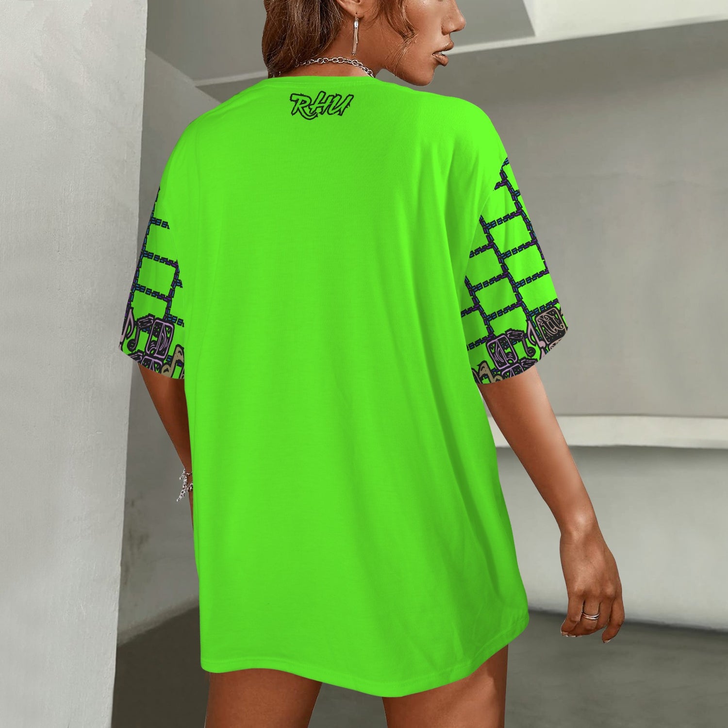 Hidden Name T-shirt Green Notes