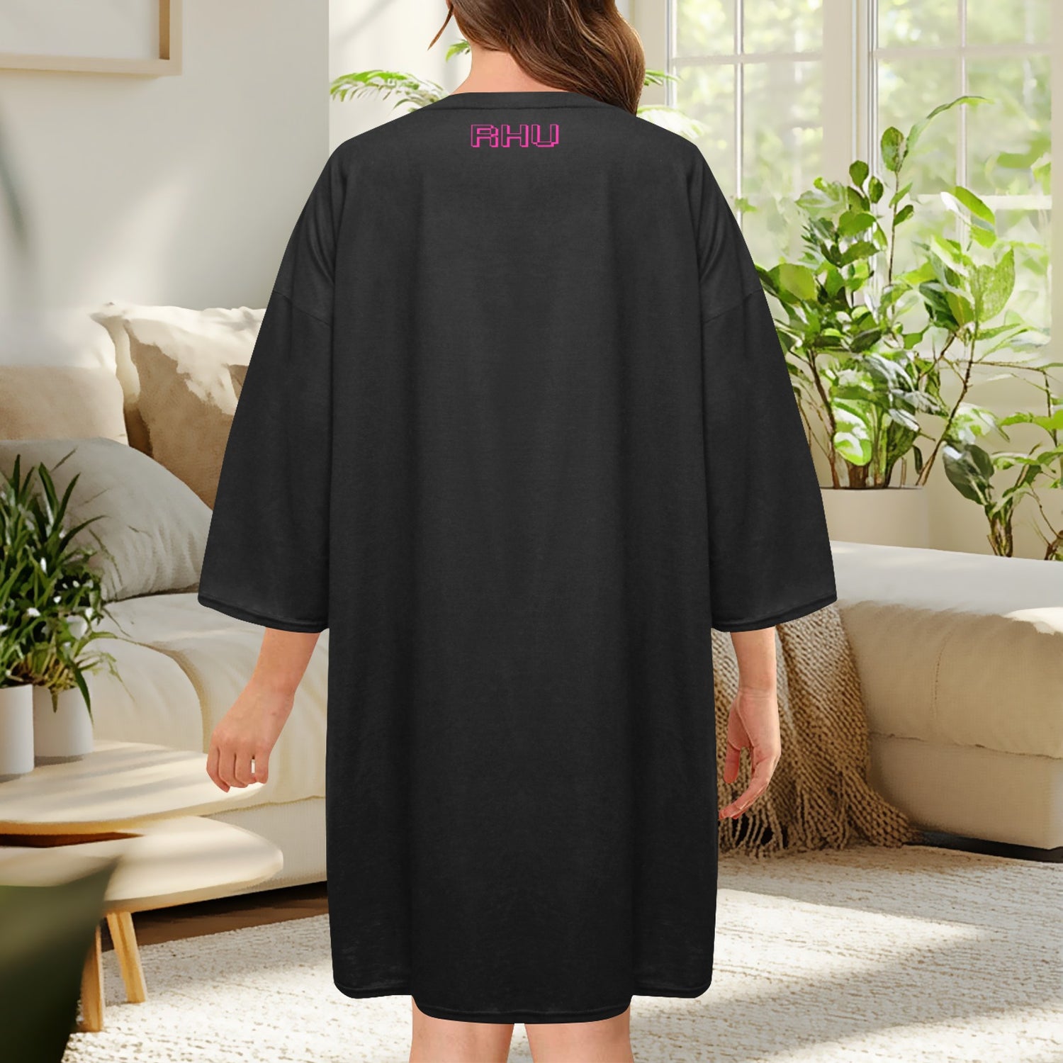 Lounge Dress Mosquitoes - Smaller pattern V2 - Multicolor Barcode