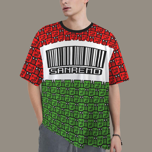 FUCK OFF SANREMO BARCODE BLACK T-SHIRT