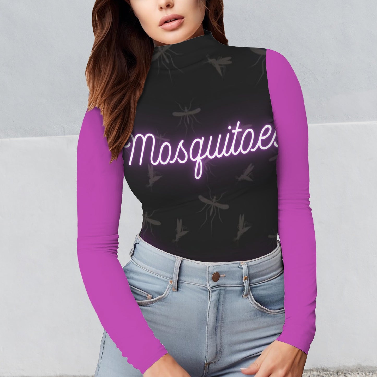 Mosquitoes (3) Long Sleeve Shirt Purple Sleeve