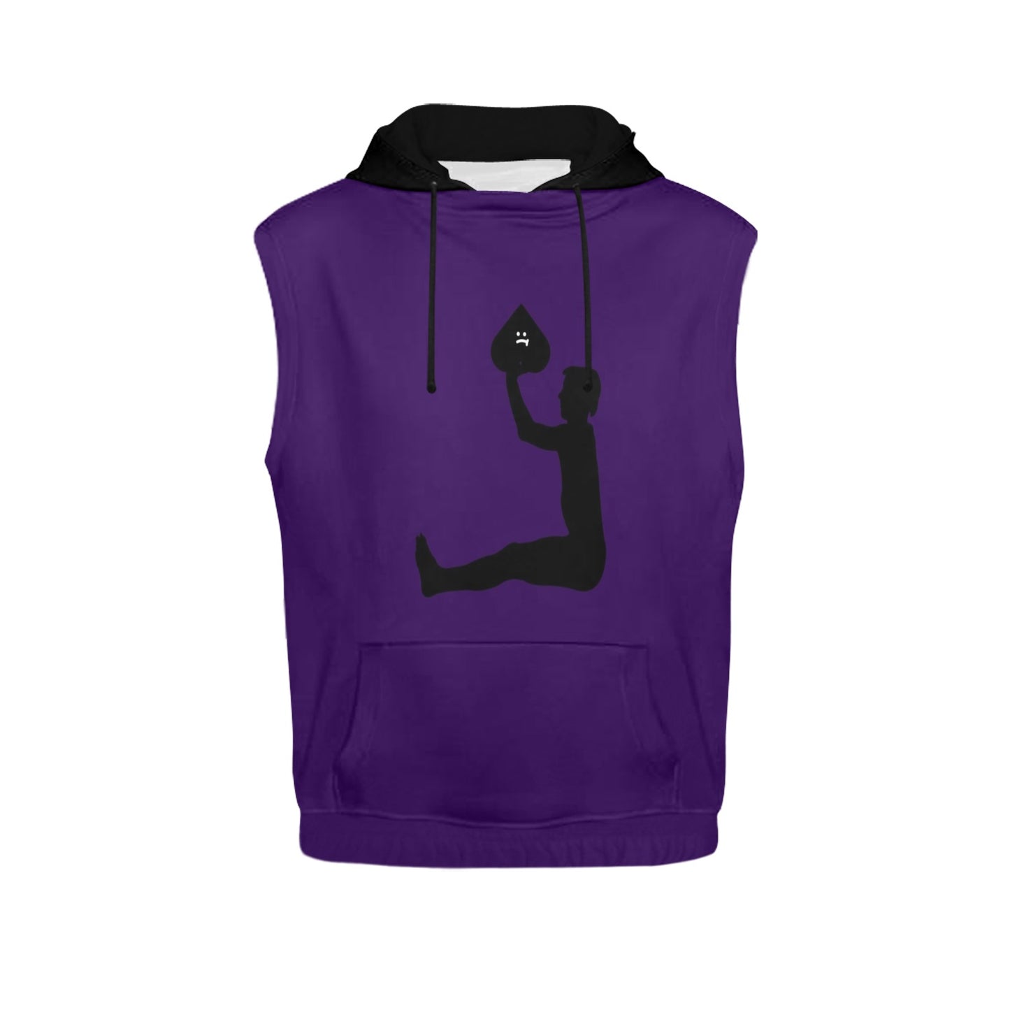 Caution Men's Sleeveless Hoodie