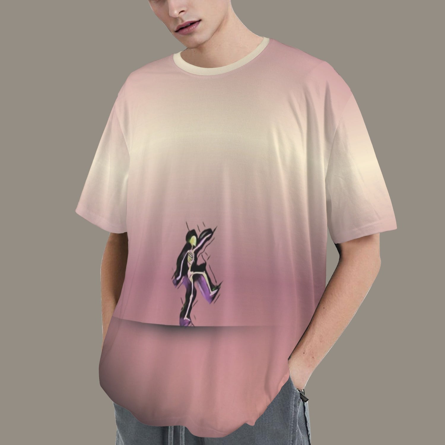 HSM T-shirt Skeleton  Sand Pale Pink