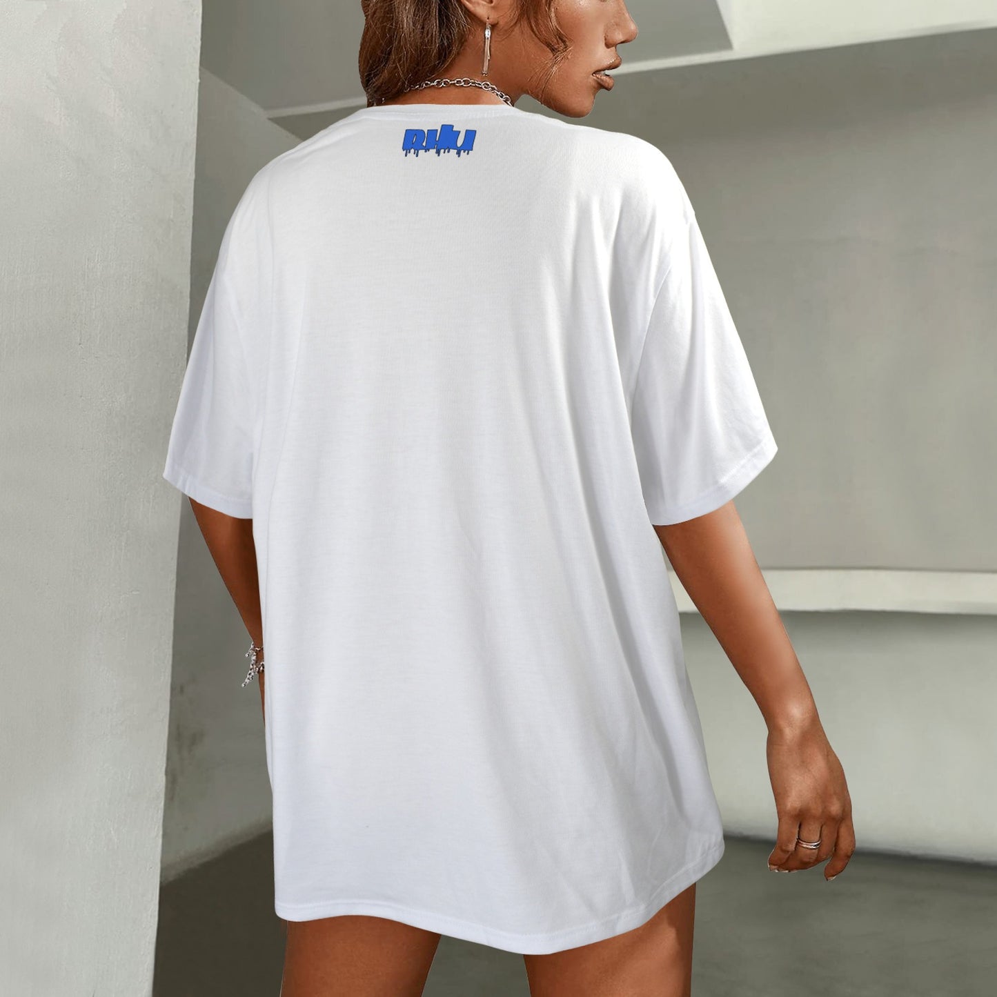 FUCK OFF PUPPETS PINK BLUE WHITE T-SHIRT V2