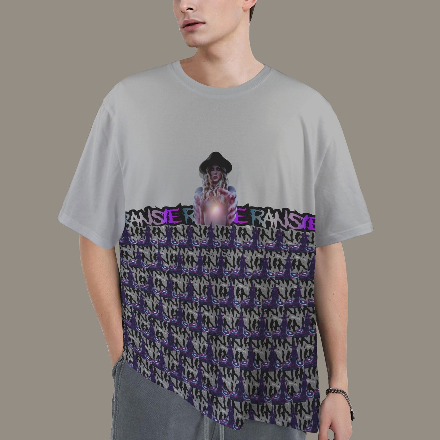 RANSIE IN NEVERLAND FIGURE T-SHIRT DJ GREY