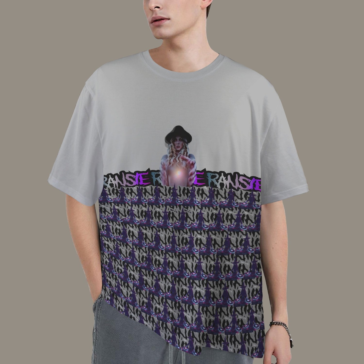 RANSIE IN NEVERLAND FIGURE T-SHIRT DJ GREY