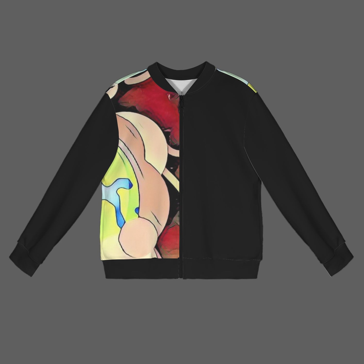 Humans Scare Me Lightweight Jacket Black  Half Design (No RHU Logo)