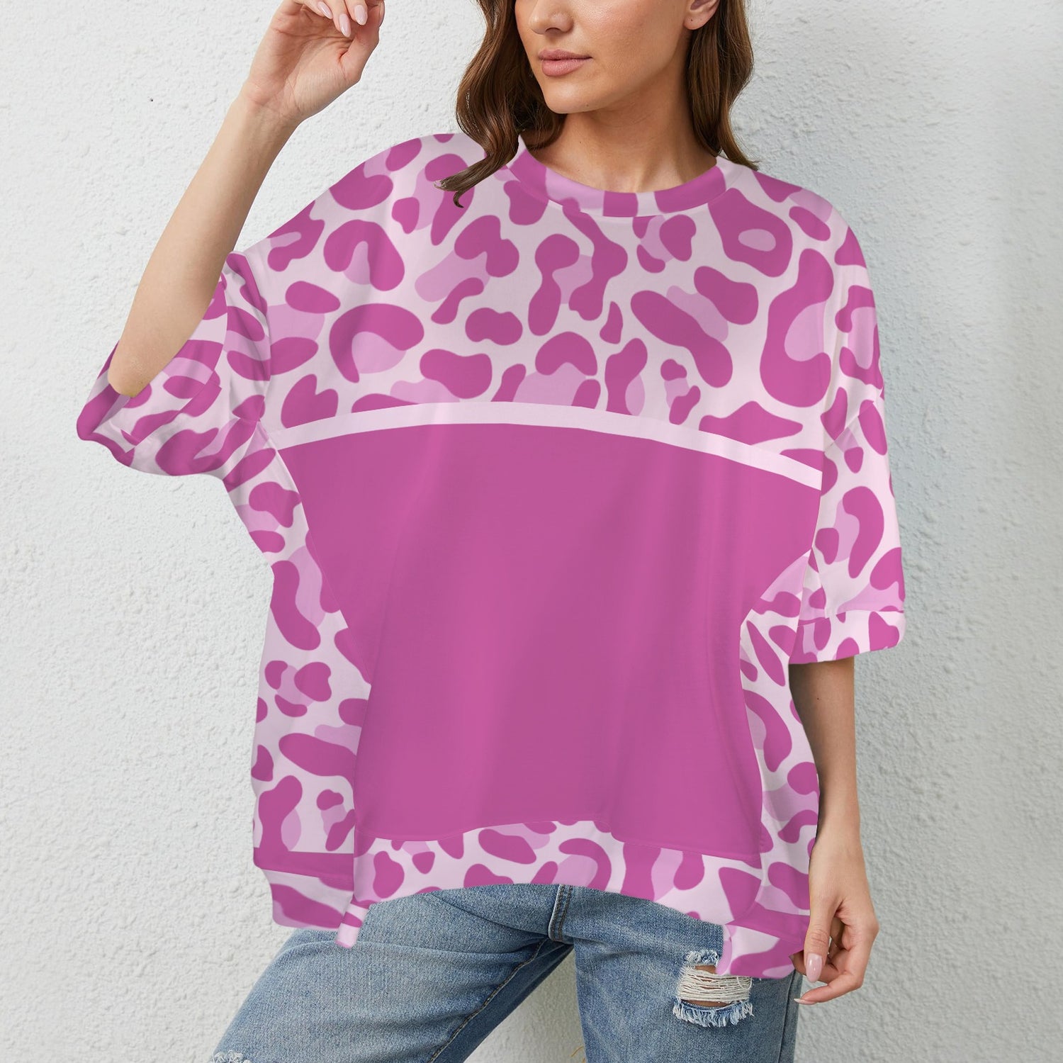 Maglia mamma Leopard Pink Mauve