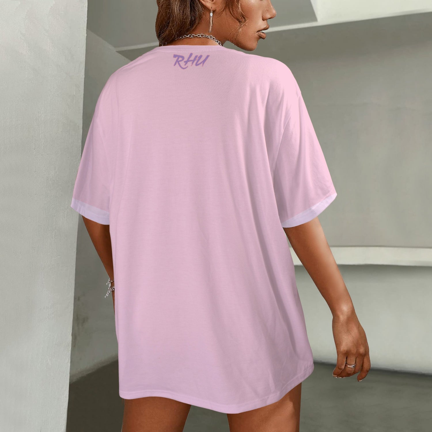 Hidden Name T-shirt Hot Hot Pink Lilac Black 7