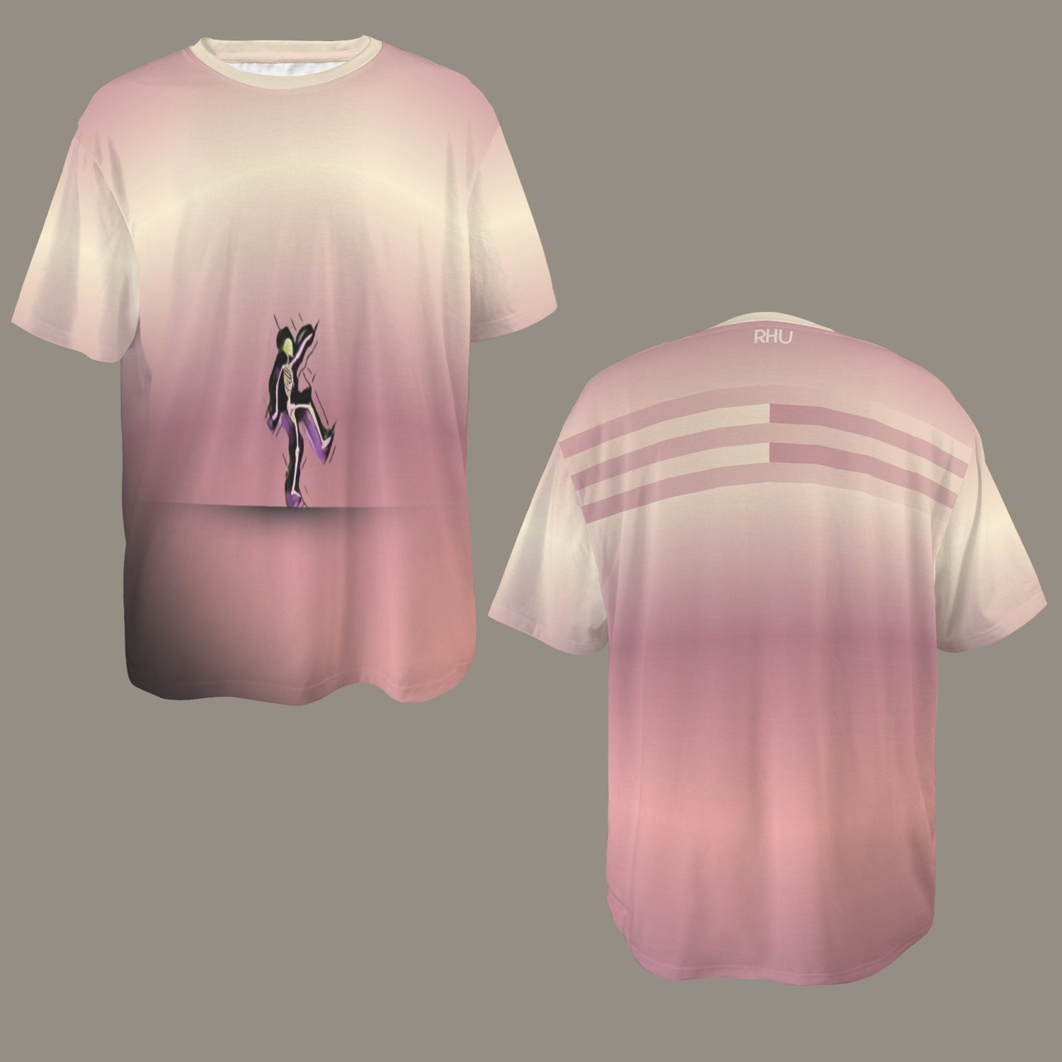 HSM T-shirt Skeleton  Sand Pale Pink