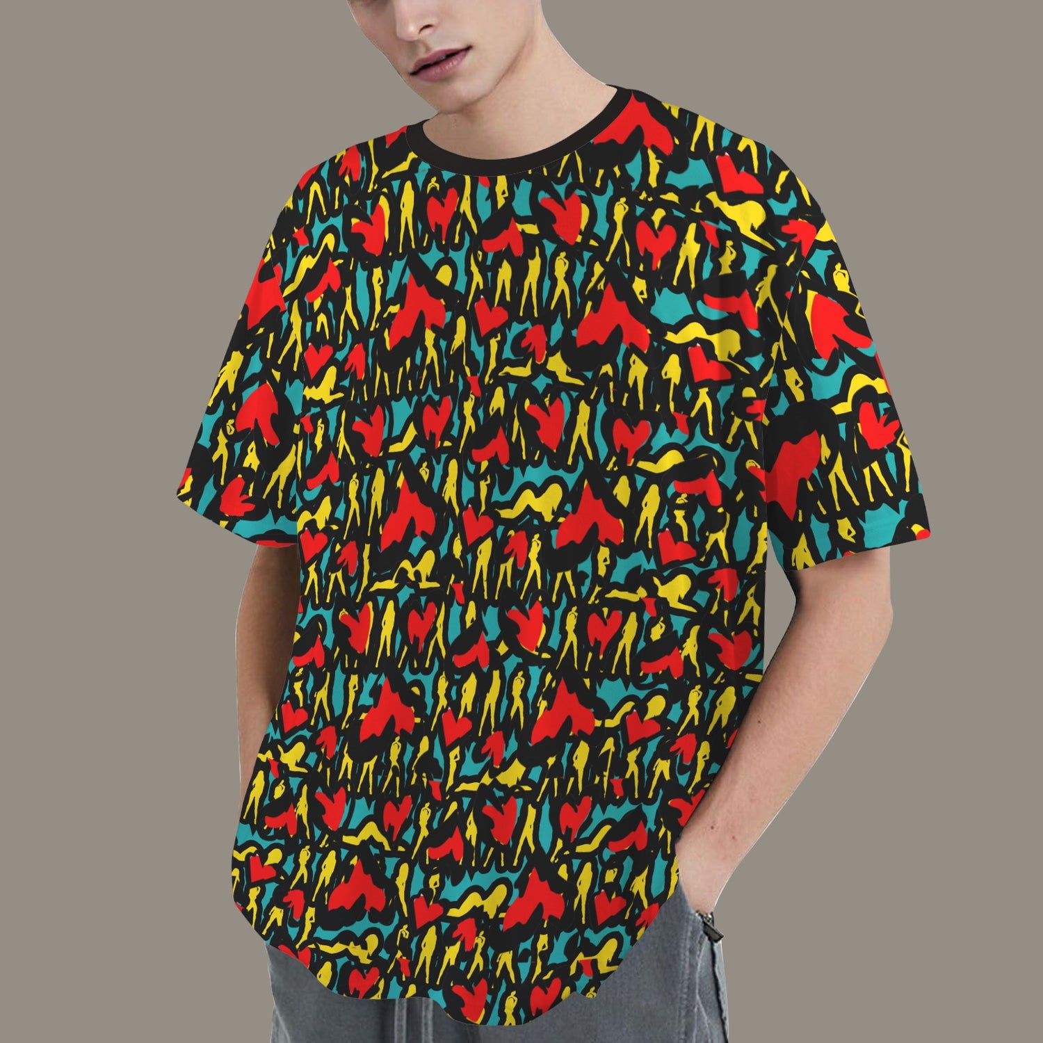 Mosquitoes Hearts Verde Acqua T-shirt - Caution Sleeve