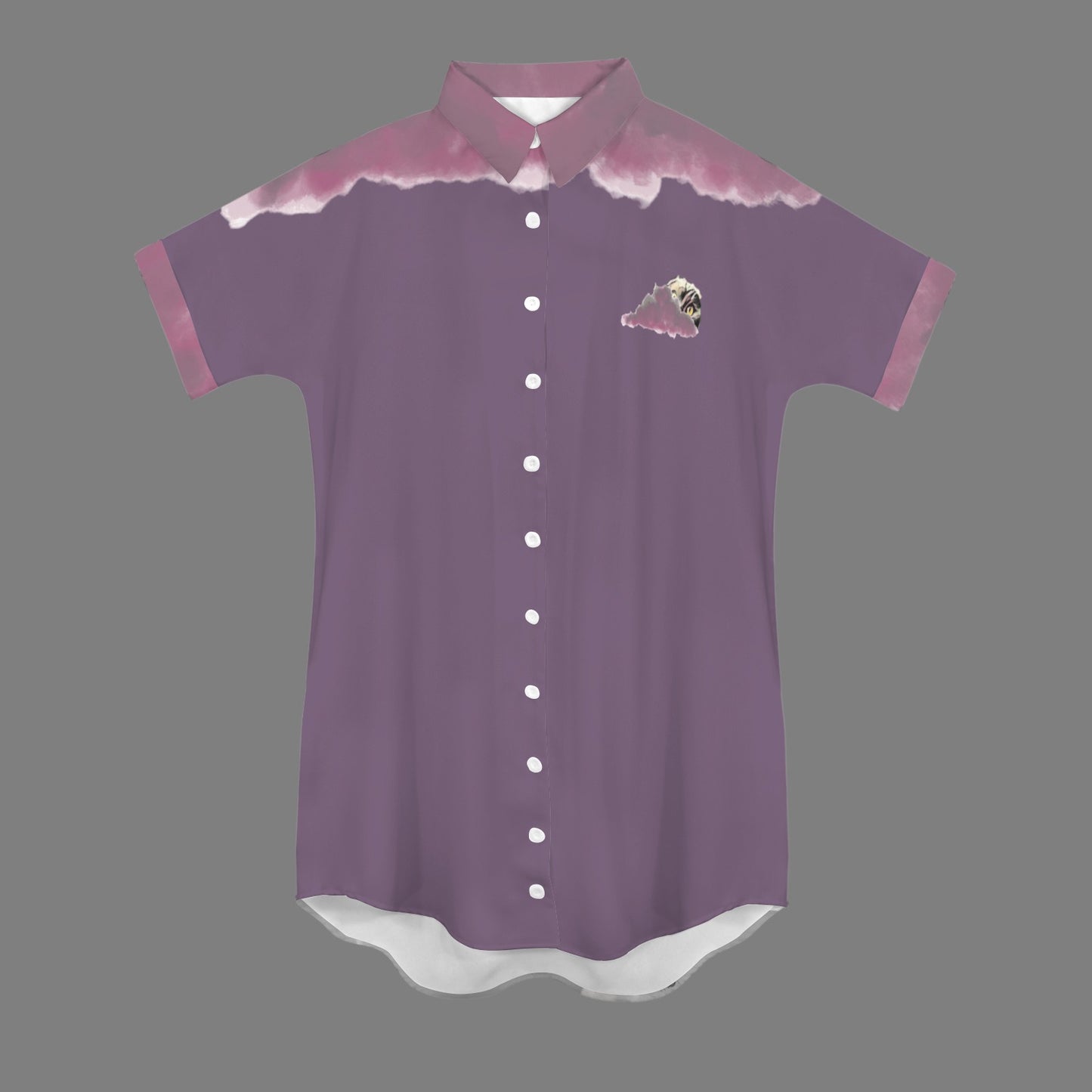 Big HSM Humans Scare Me Jimmy Cloud T-Shirt Dress Purple