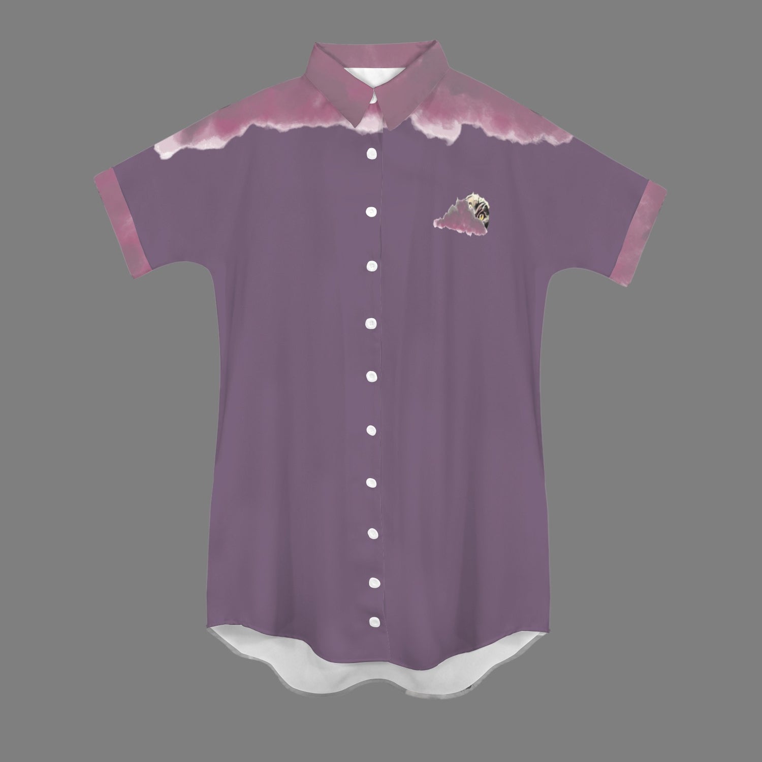 Big HSM Humans Scare Me Jimmy Cloud T-Shirt Dress Purple