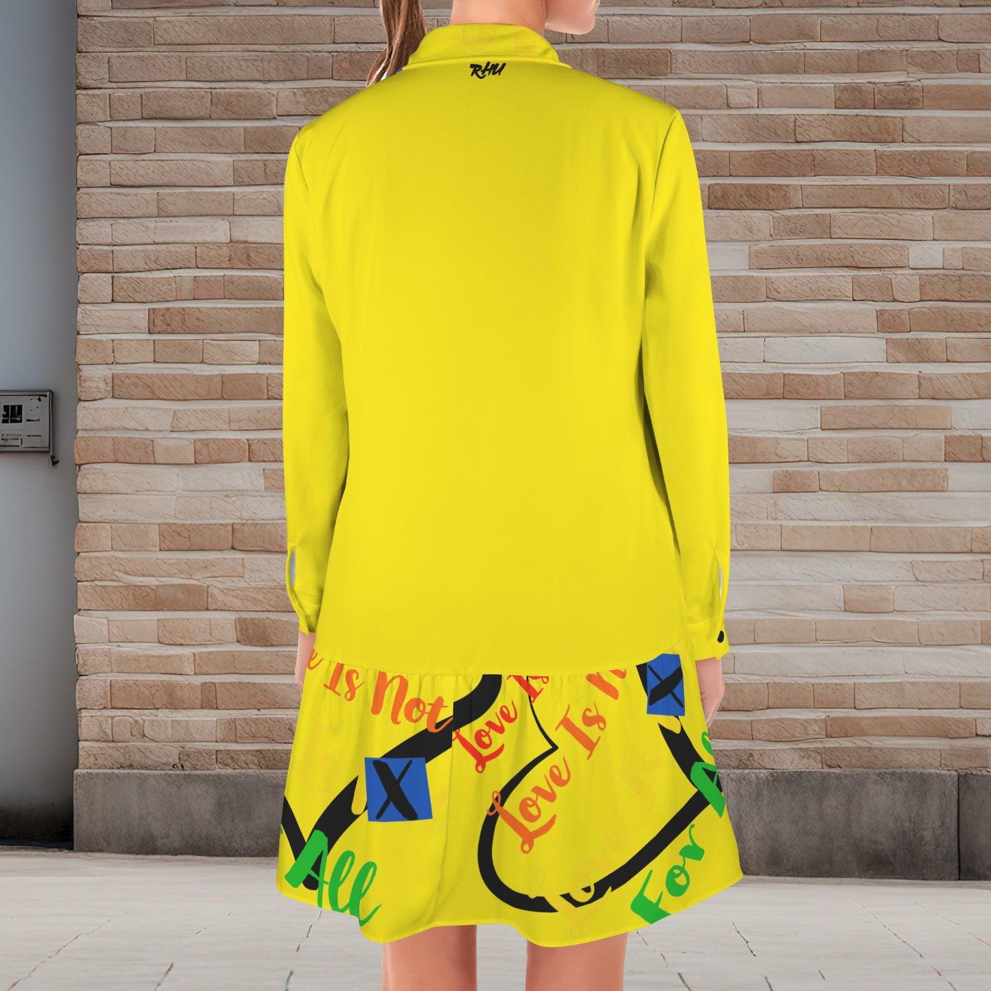 LINFA T SHIRT DRESS YELLOW HEART