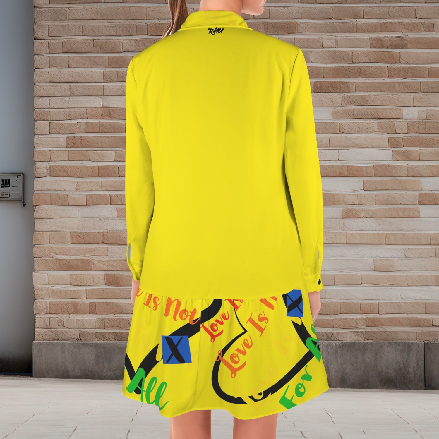 LINFA T SHIRT DRESS YELLOW HEART
