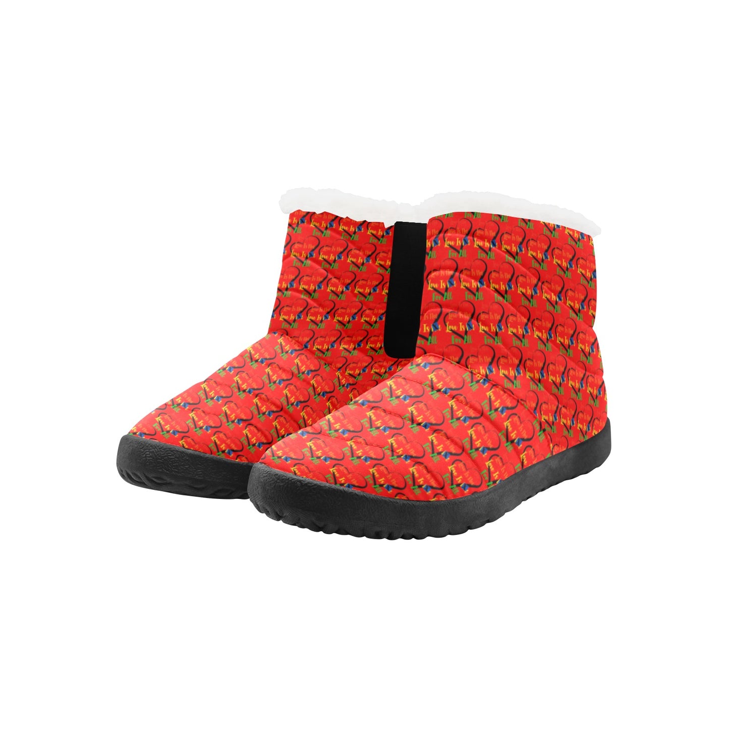 LINFA Little Hearts Women's Padded Shoes Red