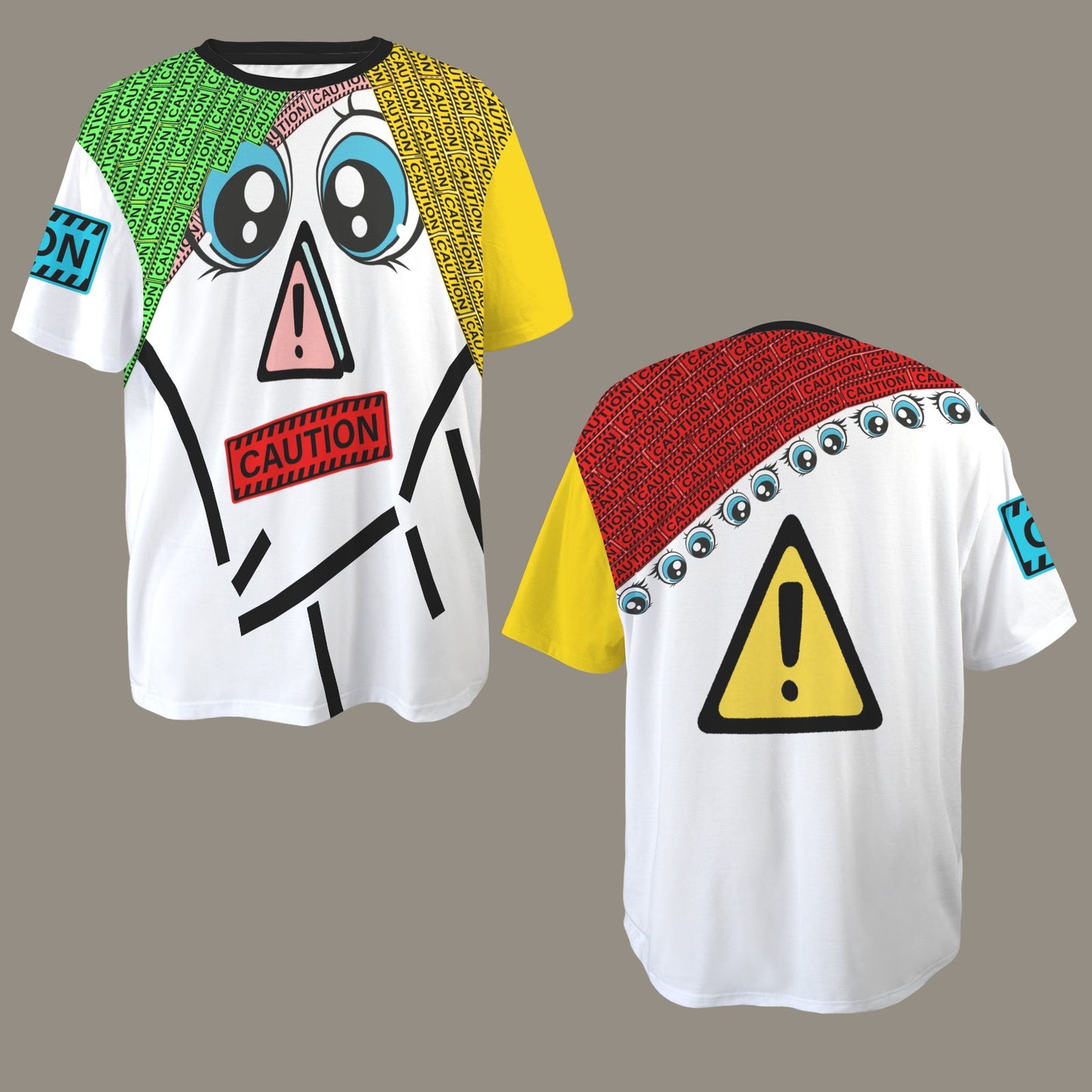 CAUTION Color Portrait with neck Black Collar