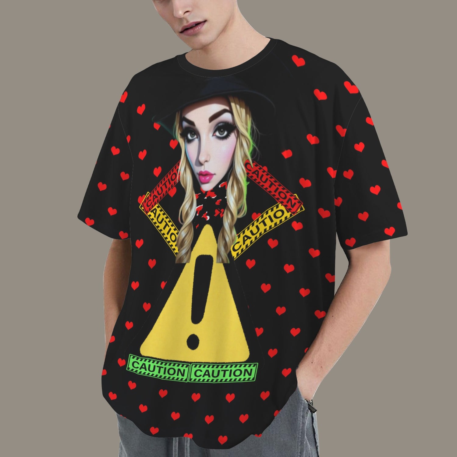 RANSIE CARTOON CAUTION T-SHIRT - Caution V2
