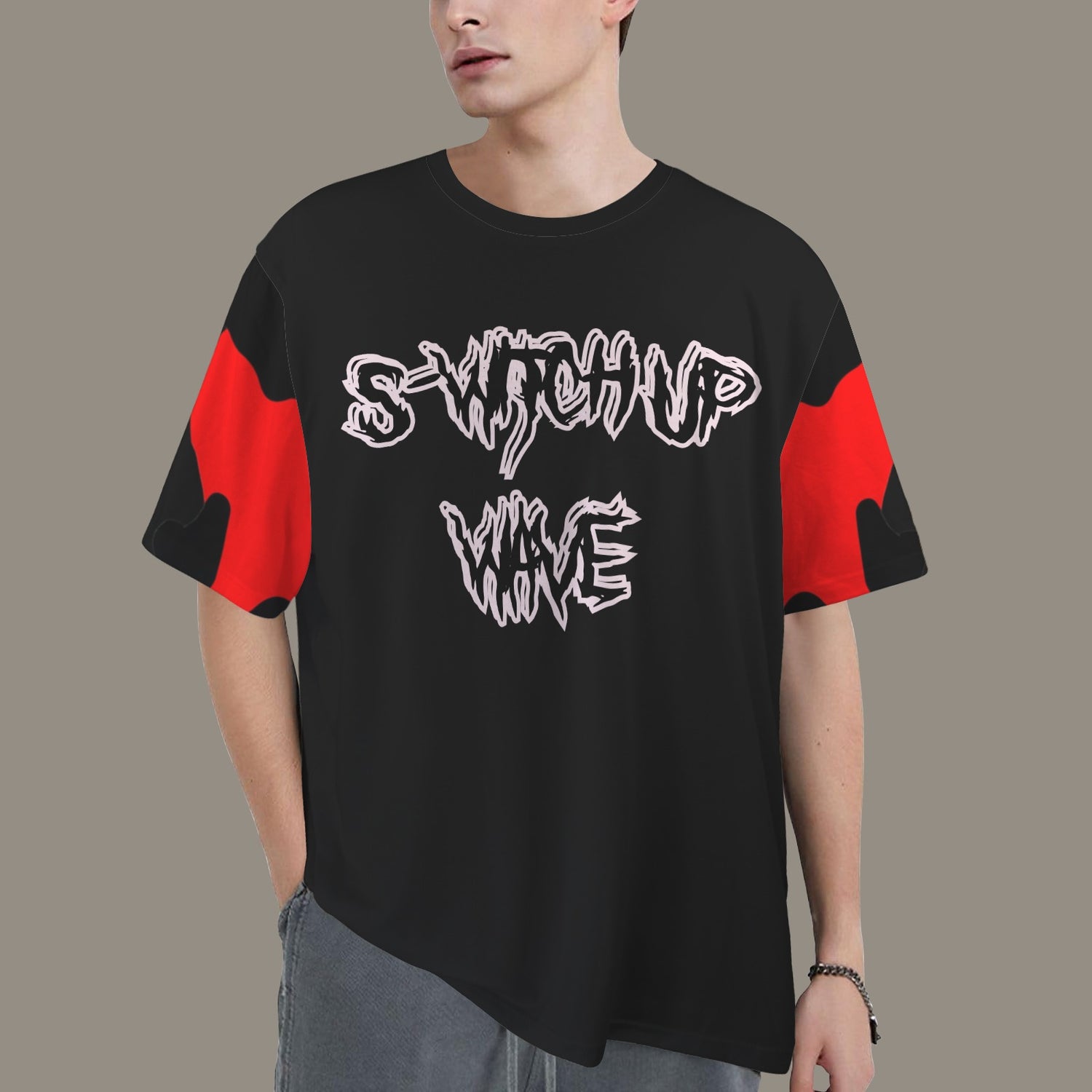 S-WITCH UP WAVE T-Shirt Solid Black Back