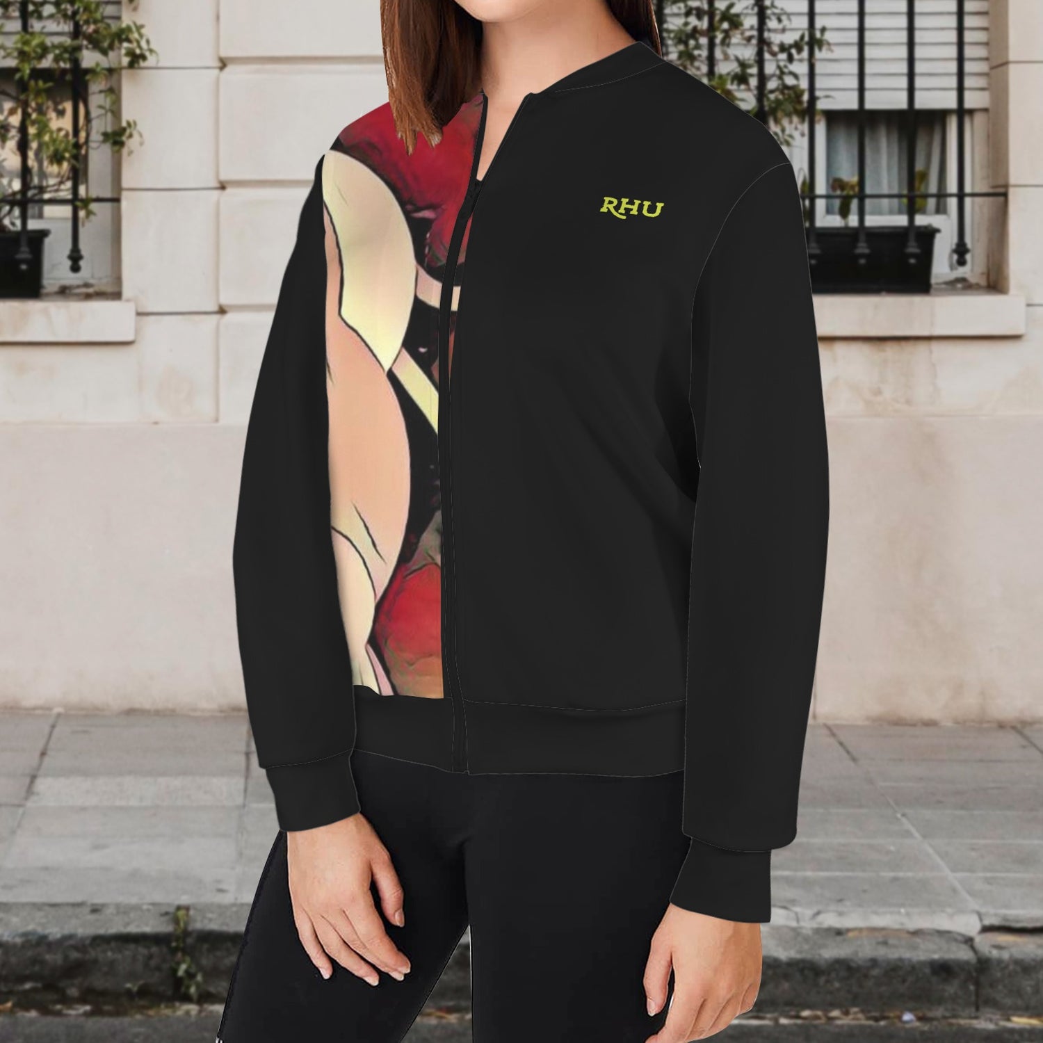 Humans Scare Me Lightweight Jacket Black  Half Design