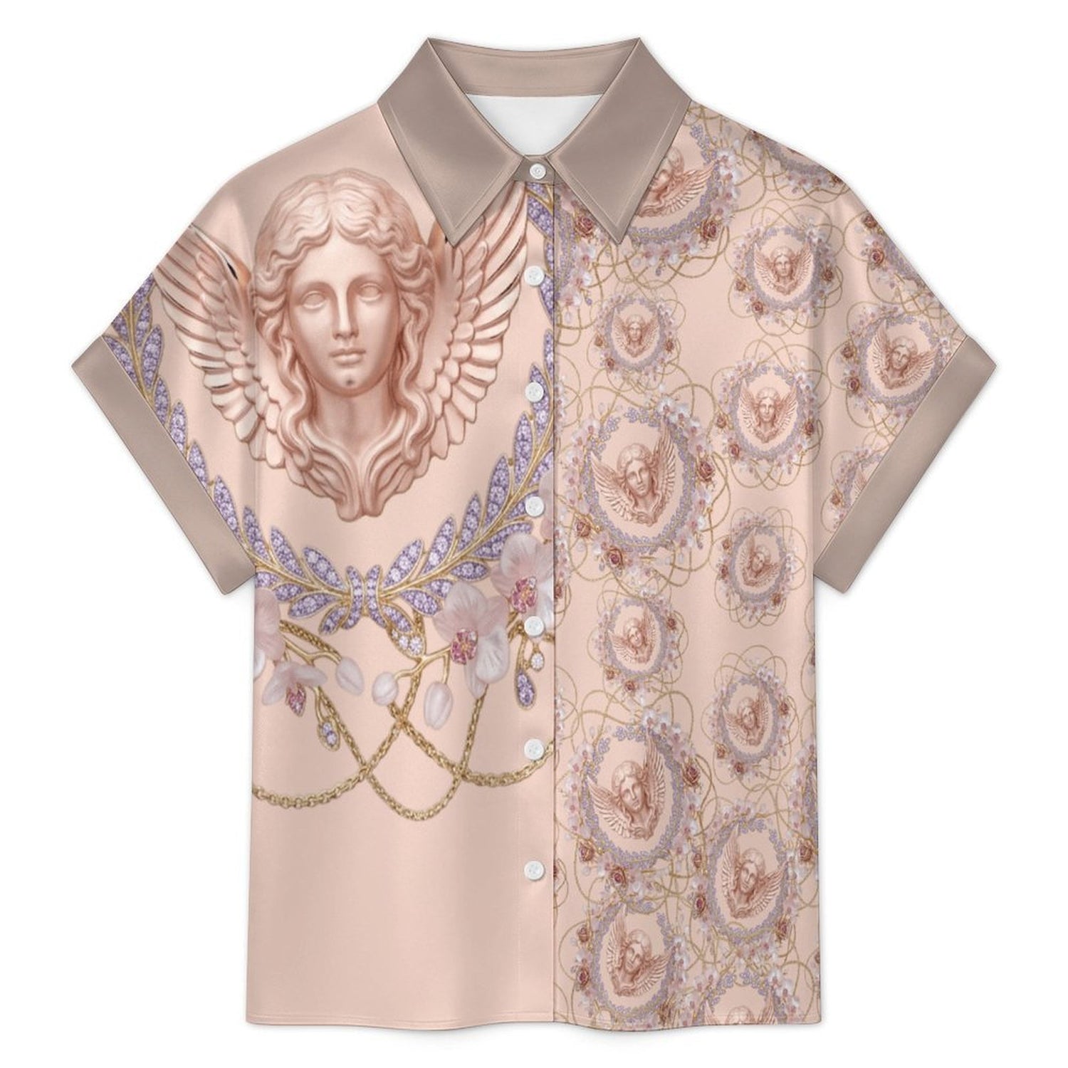 Putti Logo/Pattern Silk Satin