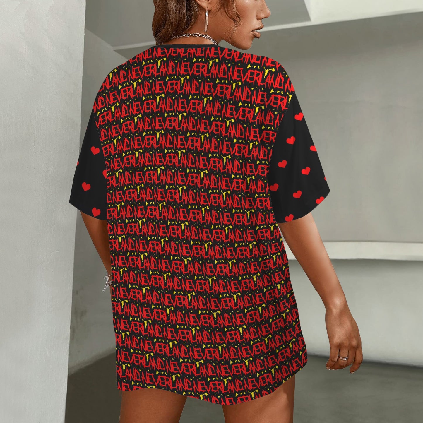 RANSIE CARTOON CAUTION T-SHIRT - Neverland pattern