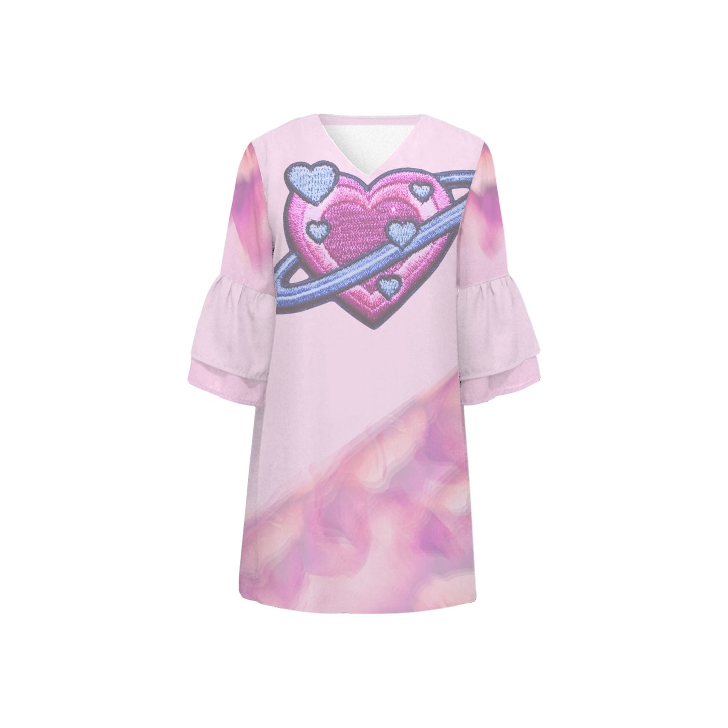 Heart Planet Pale Lightest Pink Dress